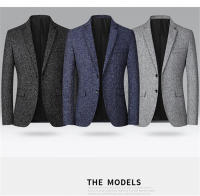Chaqueta De Moda Para Hombres FGKKS 2023 Primavera Otoño Slim Casual Negocios Elegante Suits Top Polyester Cierre Único - details 4