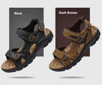 Sandalias De Verano Para Hombre Con Diseño De Playa Hechas a Mano En Cuero Genuino Antideslizantes Y Confortables Zapatos De Moda Para Exterior - details 4