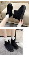 Botas De Nieve Para Mujer 2024 Nuevo Cashmere Y Material Grueso Suave Invierno Botas Cortas Con Talón Grueso Y Interior De Pluma Botines De Mujer - details 4