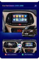 AWESAFE inalámbrico CarPlay Android Auto Radio para Fiat Doblo 2015 2016 2017 2018 2019 coche reproductor multimedia GPS 2 din autoradio volante controles RDS Bluetooth - details 2