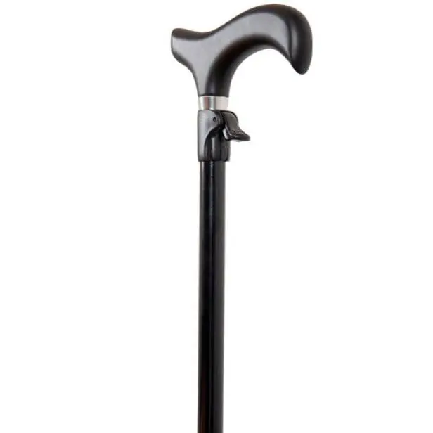 Bastón Extensible con Gatillo Regulable en Altura | Color Negro Ortoprime - 1