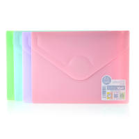 Pack 10 Ud. Carpeta Sobre con Cierre de Velcro - Tamaño A6 para hasta 100 Hojas 80 grs. - REF 90918 -  4 Colores Blush Pastel Sólidos con Textura Soft Touch - 100% reciclable -by Office Box - details 0
