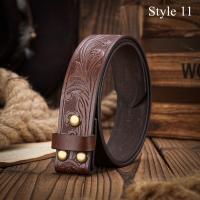 Cinturón De PU Para Hombres Y Mujeres Sin Hebilla Que Se Puede Cambiar Con Diversos Patrones Multicolor Ancho 3.8 Cm - details 10
