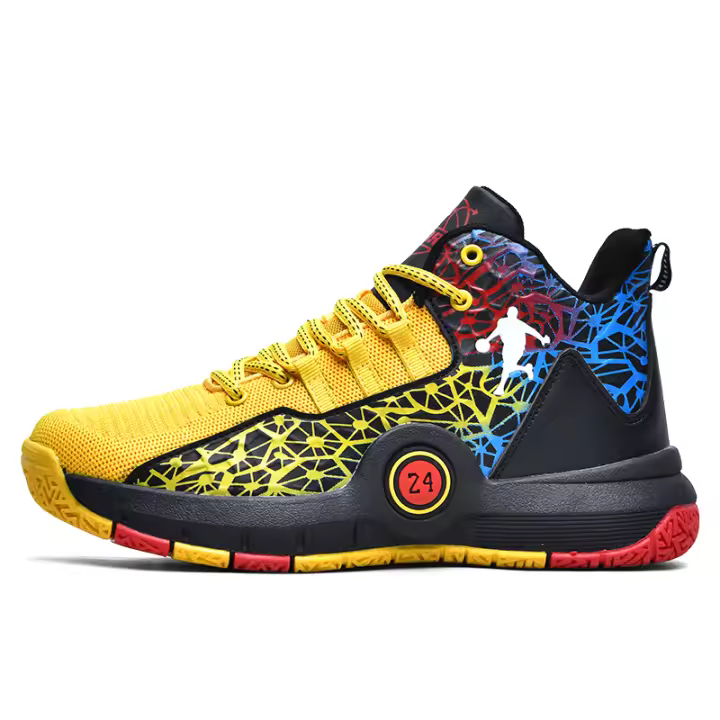 Zapatillas De Baloncesto Para Hombre Deportivas Y Elegantes Antideslizantes Y Transpirables Para Entrenamiento Y Uso Casual Microfibra Rubber - 1