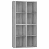 vidaXL Estantería/Aparador contrachapada 66x30x130 cm Blanco, Negro, Roble Sonoma Mueble Almacenaje Estantería para Oficina, Estudio, Dormitorio Estantería/Librería/ mueble de Almacenamiento - details 3