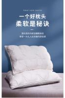 Almohada De Pluma De Ganso Blanca Para Invierno 100% Algodón Capa Superior Estilo 3D Rectangular Para Cuello Queen King Tamaño De La Cama - details 0