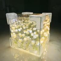 Lámpara De Espejo En Forma De Tulipán DIY Luz Nocturna De Mesa Para Dormitorio Artesanía De Flores Simulación Regalo De Cumpleaños - details 7