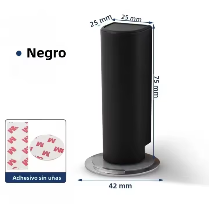 Parador De Puerta De Acero Inoxidable De Gran Resistencia Con Imán En Plata/Black Sin Necesidad De Clavos Soporte De Puerta De Hardware Para Casa - 1