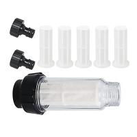Manguera de Jardín del filtro de agua, sistema del filtro de agua del Pre-filtro del agua de 3/4 pulgada con 5 insertos de filtro + 2 Quic - details 0