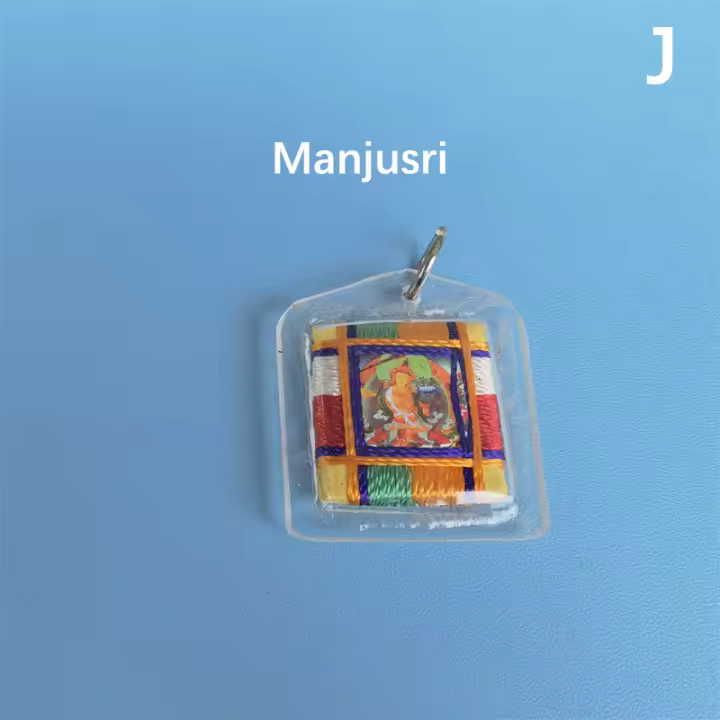 Llavero De Buddhisma Verde Tara Tíbetano Pequeño Colgante De Tangka Decoración Budista Fengshui Para Llaves Figura Miniatura - 1