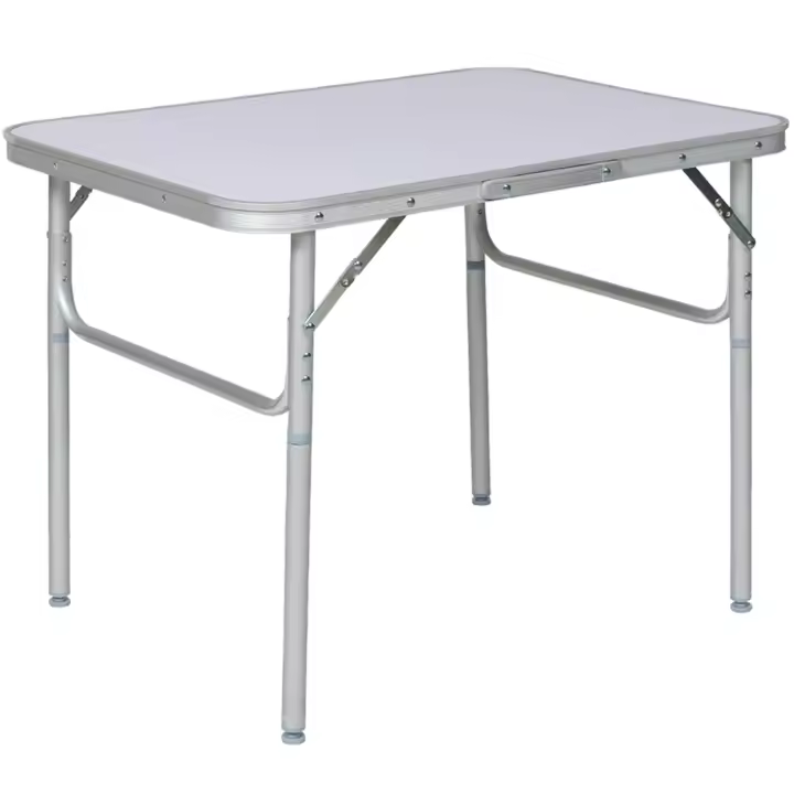 Tectake - Mesa de camping LOTHAR con estructura de aluminio y asa, Plegable e impermeable, 75 x 55 x 68 cm, Para la terraza, el jardín, la playa o el campo, Muy ligera y compacta, Extremos de las patas con rosca para adaptarla a superficies irregulares - 1