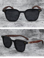 Gafas De Sol Vintage Para Hombre Marco De Madera Clásico Cuadrado Lentes Reflectantes Para Conducir Y Uso Diario - details 4