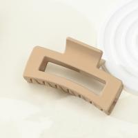 Pinza Para El Cabello De Plástico Mate De Color Puro Tendencia Para Mujeres Accesorios De Pelo Clips Rectangulares Pastel Grandes - details 5