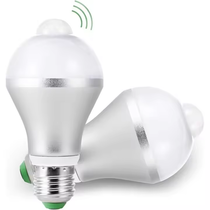 Bombillas LED con detector de movimiento PIR E27, sensor de Luz inteligente de 15 W, 5700 K, encendido/apagado Automático, paquete de 2 - 1