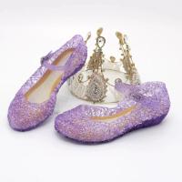 Sandalias De Verano Para Niñas Zapatos De Princesa PVC Transpirables Talla 25-37 Decoración De Cristal Estilo Cendrillon Con Tacón Suave Para Niños - details 15