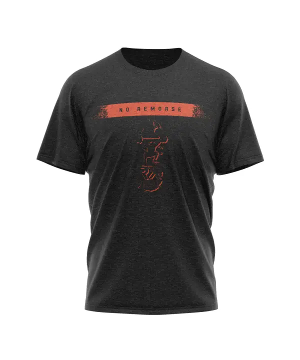 Camiseta triblend algodón y elastano - NO REMORSE Squat Snatch- negra naranja Rx Heavy Camiseta hombre algodón - 1