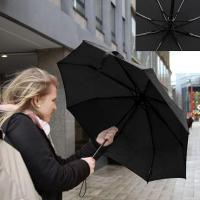 Compact Travel Folding Umbrella,Durable Rain Windproof Portable Umbrella with Strong Ribs Reinforced Canopy Ergonomic Handle Auto Open/Close - details 3