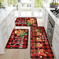 Alfombra De Cocina Navideña Joyful Tapete Antifatiga De Tela Cuadrícula Para Decoración De Fiestas Y Vacaciones Material Poliéster 100% - details 1