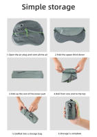 Qunature Almohada De Camping Inflable Ligera Y Cómoda Para Viajes Y Senderismo Al Aire Libre Y Avión - details 18