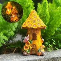 Luz Solar Decorativa Para Casa De Árbol De Resina Adorno Pequeño Para Jardín Patio Balcones Y Caminos Exteriores - details 0