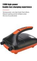 Bomba de aire eléctrica para barco SUP, dispositivo inteligente de doble etapa para tabla de Paddle al aire libre, 12V, 16/20 PSI bomba de aire eléctrica SUP - details 2