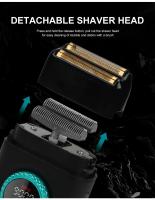 VGR Shaver Profesional Para Barba Trimmer Eléctrico Reciprocante LED Para Hombres V-377 Corte Rápido 9000 RPM Recargable Universal 120 Minutos De Uso - details 5