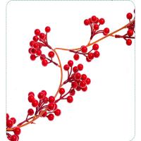 Guirnalda De Navidad Artificial De Bayas Rojas 175cm/190cm Planta Artificial Para Decoración De Hogar Arbol De Navidad Adorno De Boda Colgante - details 3