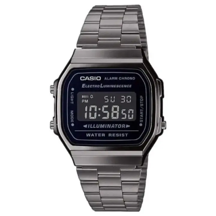 Reloj Casio Vintage A168WEGG-1BEF de Acero Inoxidable con Múltiples Funcionalidades - 1