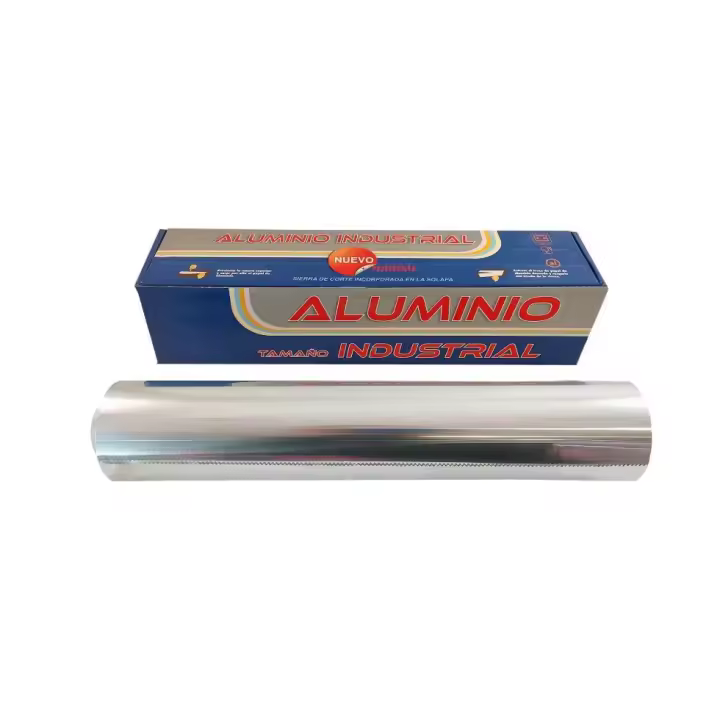 Papel de aluminio especial cocinas, peluquerías, catering 30x300 con sierra de corte incorporada muy resistente. - 1
