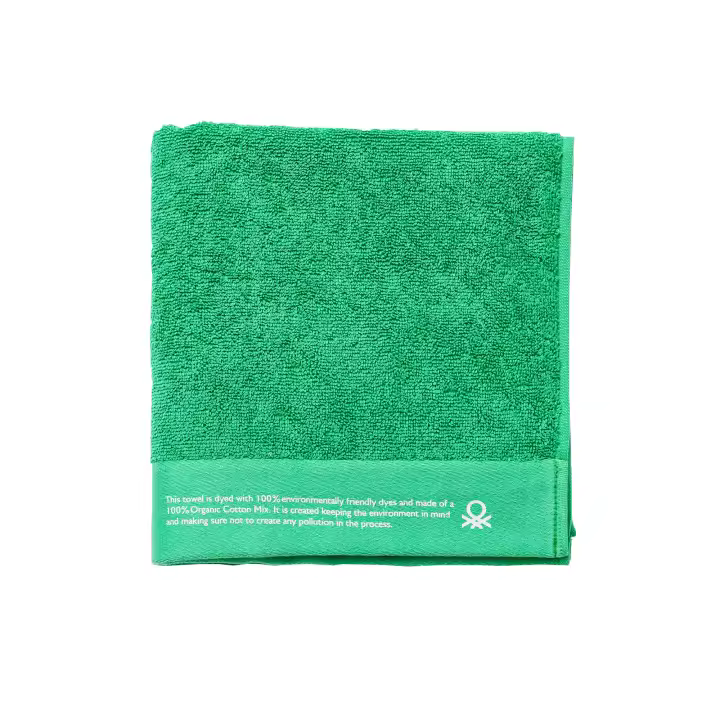 Benetton Toalla de Baño Algodón Orgánico Azul 50x90cm 450gsm - 1