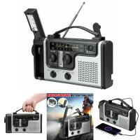 Radio Portátil Multifuncional Con Generador De Manivela Solar Y Dinámica AM/FM/SW1 Con Linterna LED De Lectura Y Previsión Del Clima - details 5