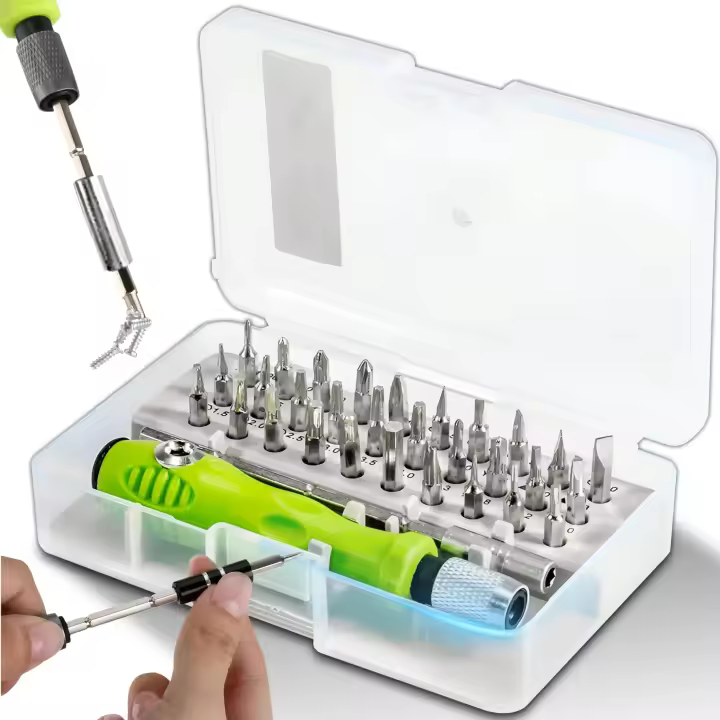 Juego De Destornilladores Multifuncional 32 En 1 Precision Magnética Phillips Hex Drill Bits Para Teléfonos Relojes Cámara PC Herramientas Mini - 1