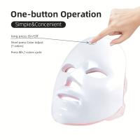 Máscara De Belleza LED Fotón Recargable Con Siete Colores Instrumento De Belleza Para El Hogar Rejuvenecimiento De Piel Levantamiento Y Blanqueamiento Facial - details 3