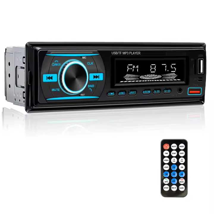 Reproductor Multimedia MP3 Para Coche Universal Con Bluetooth FM 12V ISO Puissance 60W*4 Entrada Aux USB Radio Tuner Display Tamaño 2.5'' - 1