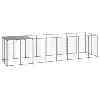 vidaXL Perrera 4,84 m² Acero Casa Jaula Perro Cachorro Recinto Mascota Color Plateado,  Negro, y mas - details 1