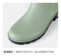 Botas De Lluvia Para Mujer Cortas Moda Impermeables Zapatos Casuales De Goma Antideslizantes Suela Gruesa Versátiles Para Todas Las Estaciones - details 11