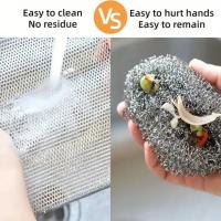 5-30pcs Paño De Limpieza Para Alambre Doble Cara Grueso Para Metal Plata Rags De Cocina Limpieza De Ollas Y Tazones Toallas Herramientas De Limpieza - details 2