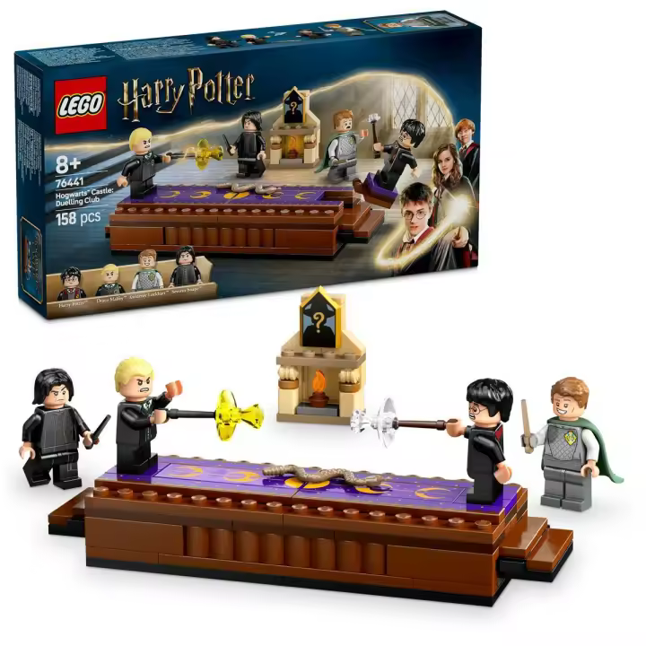 LEGO 76441 Harry Potter Castillo de Hogwarts: Club de Duelo, Juguete con 4 Minifiguras (Draco Malfoy, Gilderoy Lockhart y Severus Snape) para el Juego de Rol, Regalo para Niñas y Niños de 8 Años o Más - 1