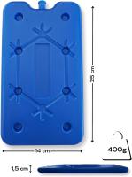 Juego de 2 baterías de refrigeración de 400 ml Falls Una | 2 Elementos de refrigeración Azules Campana de refrigeración Plana - details 0