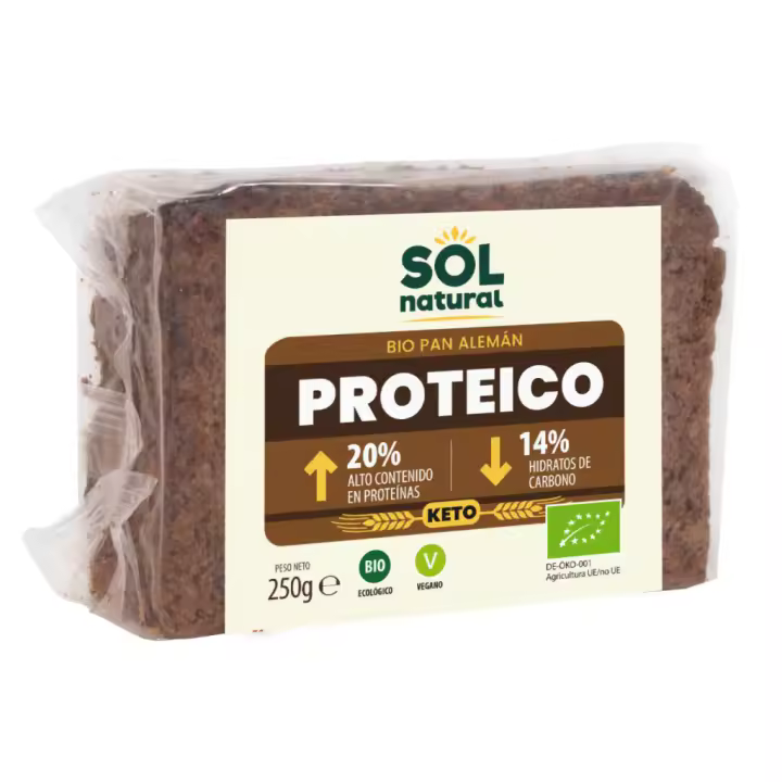 Pan alemán proteico keto bio Sol Natural 250 gramos - 1