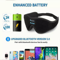 Auriculares Bluetooth De Viaje Inalámbricos Con Máscara Ocular 3D Comodidad Elástica Suave Cabezal over the Ear Para Dormir - details 4