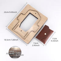 Molde De Corte Para Cuero Billetera Monedero Herramienta De Terciario Para Manualidades Y Costura Patrón De Tarjeta De Fabricación De Bolsas - details 8