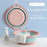Cubeta Plegable Portátil Para Lavado De Rostro Y Viajes Ecológica Y Duradera Ahorradora De Espacio En Plástico Azul Rosa Verde - details 12