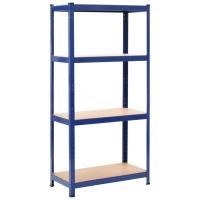 vidaXL Estantería de Acero y MDF 80x40x160 cm Almacenamiento Orden Cocina Color Antracita,  Azul,  Plateado y mas - details 0