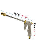 Pistola De Agua De Metal Alta Presión Con Varilla Larga Y Botella De Espuma De 100ML Kit De Riego Para Jardín Ajustable Y Portátil - details 8