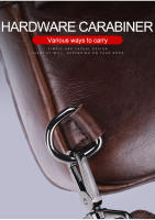BULLCAPTAIN Bolsa De Pecho Para Hombre 2023 Cuero Genuino Gran Capacidad Casual Bolsa Mensajera Clásica Con Cierre De Cremallera - details 6