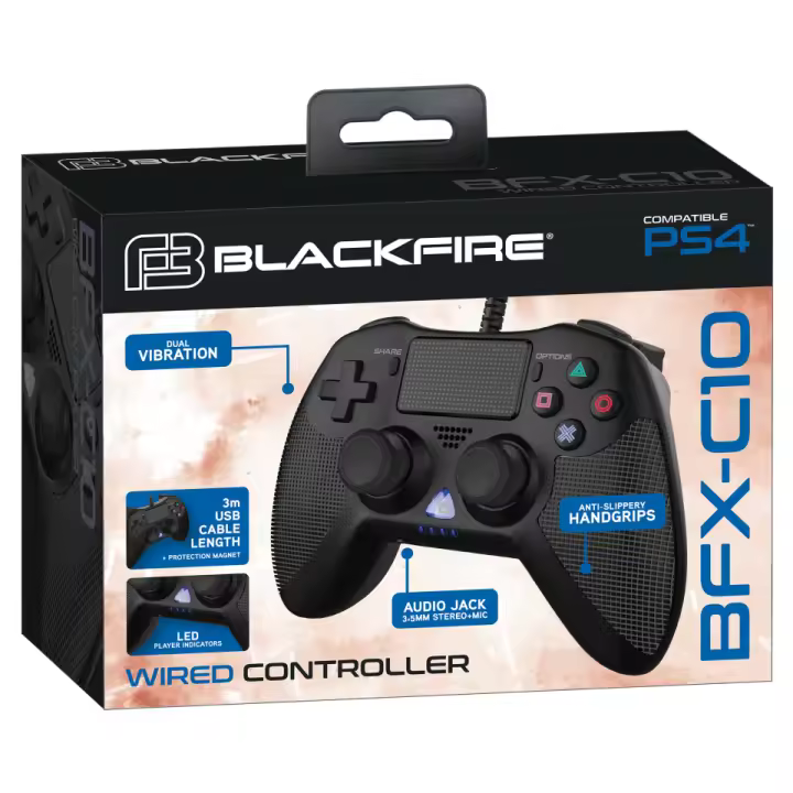 BLACKFIRE Mando USB Con Cable 3m BFX-C10 para PS4 - 1