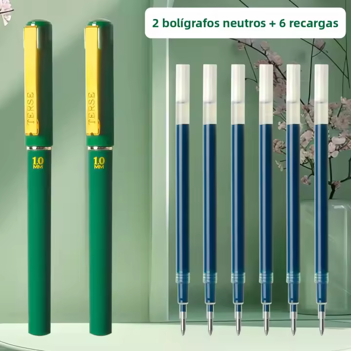 WQN Tinta De Gel De Colores Multiples Y Reemplazo Rápido 1.0mm 2 Piezas De Bolígrafo De Gel Para Oficina Y Escuela Con Escritura Suave Y Viscosidad Baja - 1