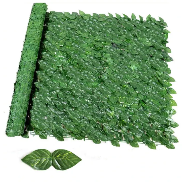 Valla De Hojas Verdes Artificiales 50x300cm Falso Jardín De Envido Para Decoración Externa De Hogar Y Balcones Pantalla De Privacidad De Plástico PP - 1