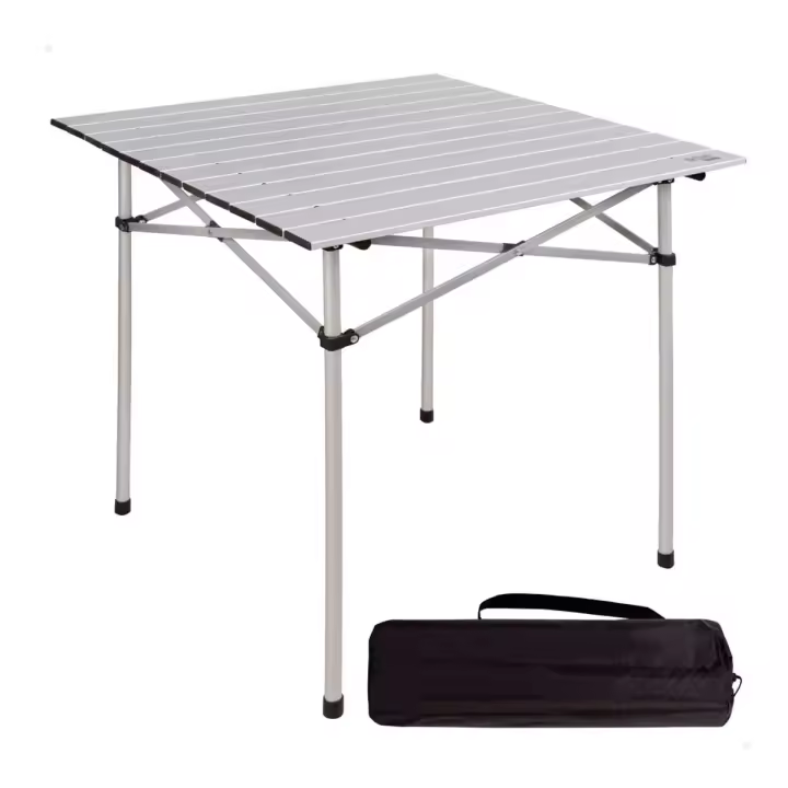 Mesa de camping Aktive plegable inox 70x70x70 cm - 1